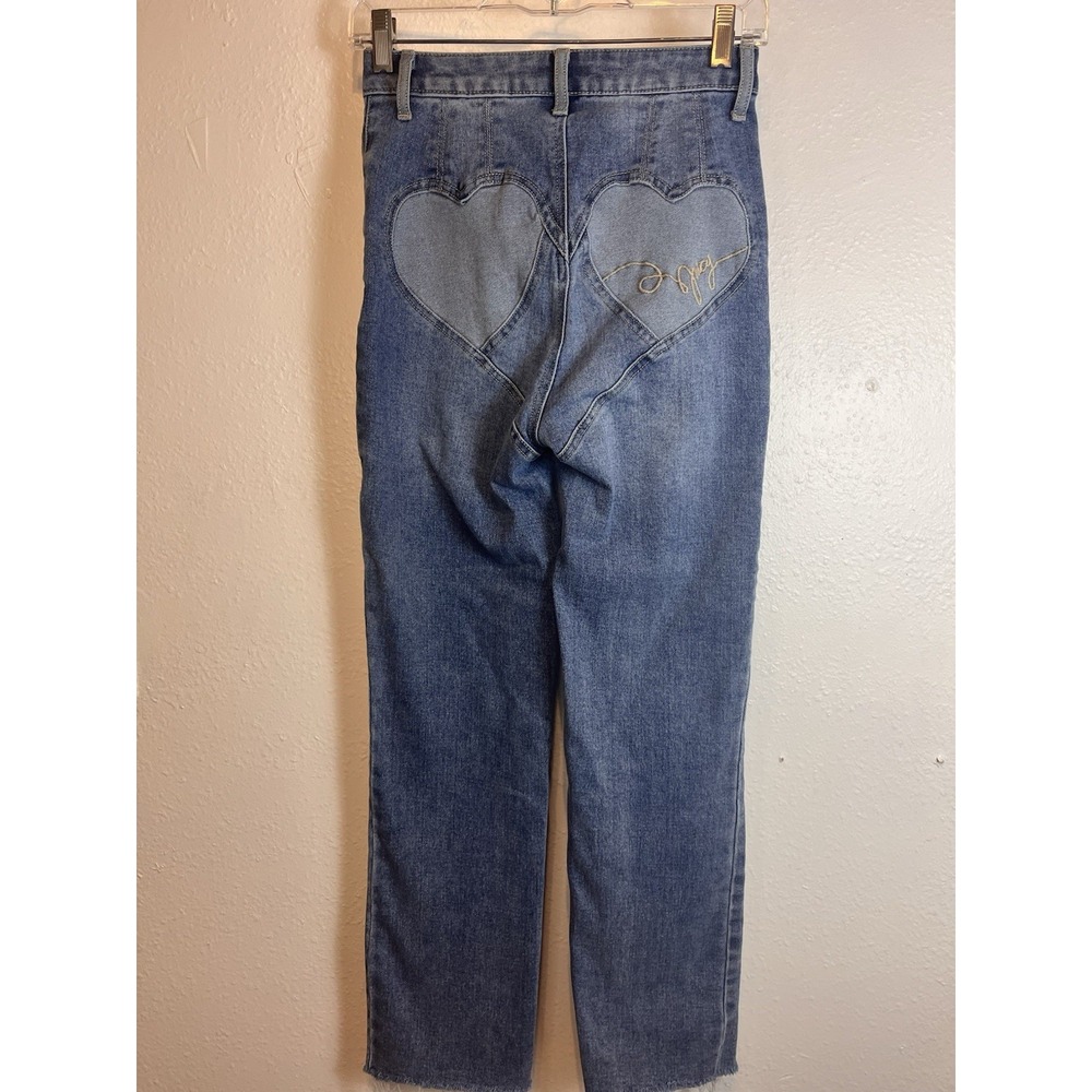 💕Juicy Couture "2 Of Hearts" Ankle Straight Leg (Medium Wash) Girls Size 0/24💕